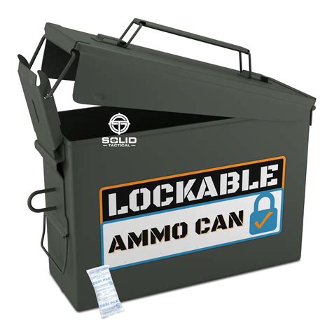 Solid Tactical 30 Cal Metal Ammo Can with Welded 